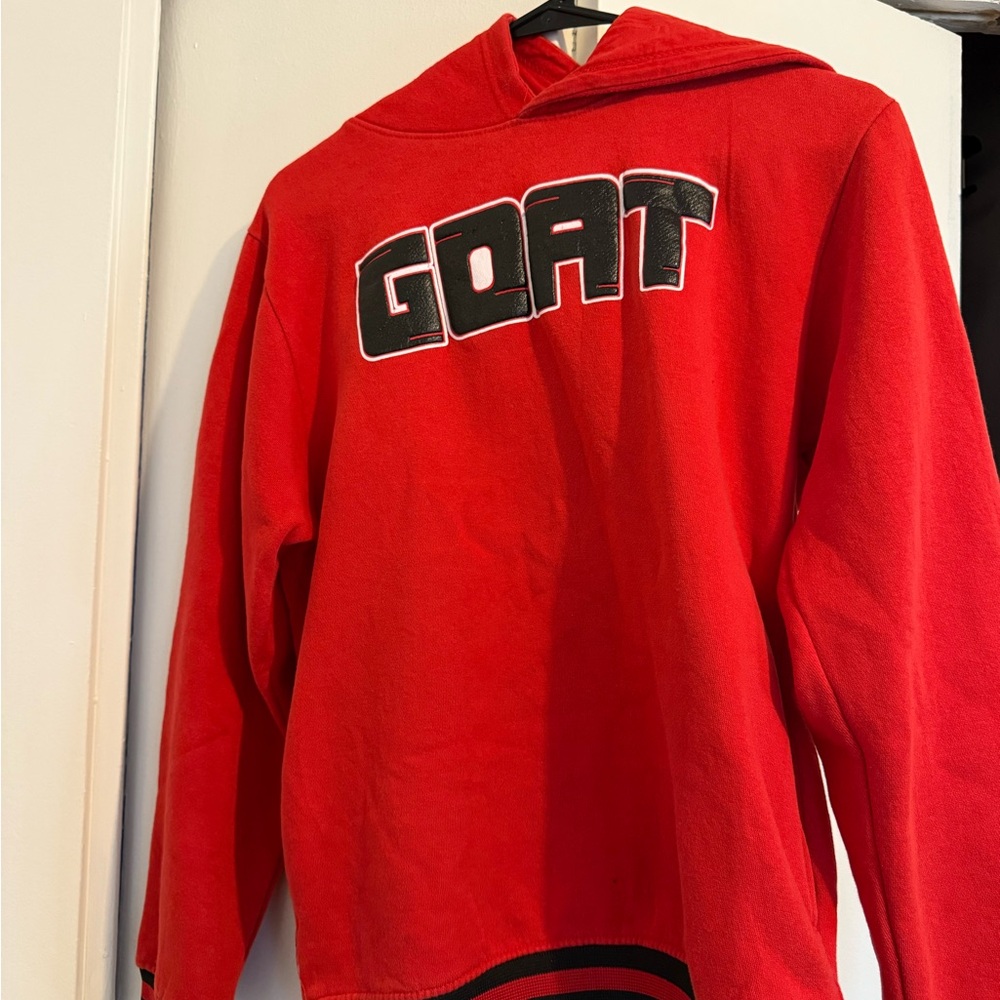 Evolution in Design Red Hoodie with GOAT Print